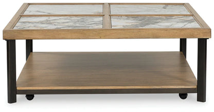 Montia Square Cocktail Table + 2 End table