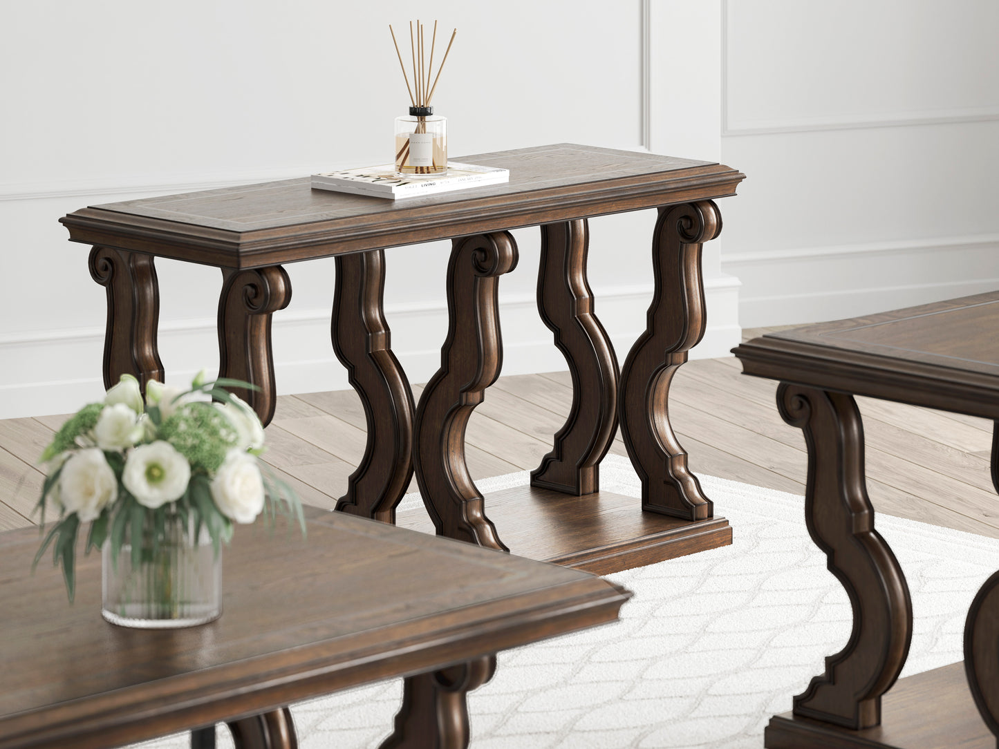 MAYLEE Coffee table set (Coffee table + 2 end tables + Sofa Table)