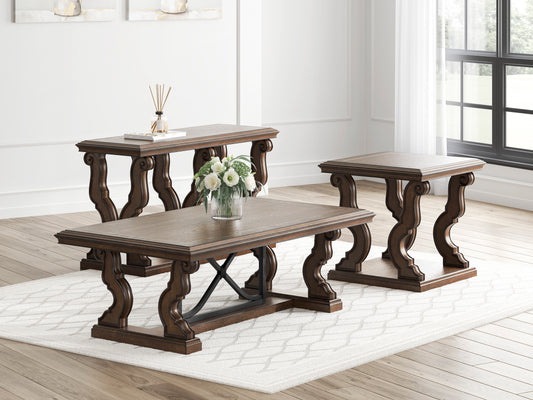 MAYLEE Coffee table set (Coffee table + 2 end tables + Sofa Table)