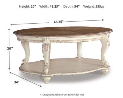 Realyn Coffee Table + 2 end table