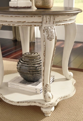 Realyn Coffee Table + 2 end table