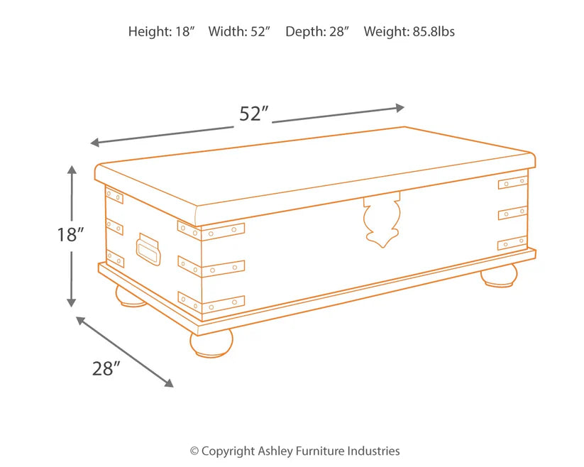 Carynhurst Lift Top Cocktail Table + 2 end table