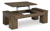 Rosswain Coffee Table Set (Lift Top Coffee Table + 2 End Tables)
