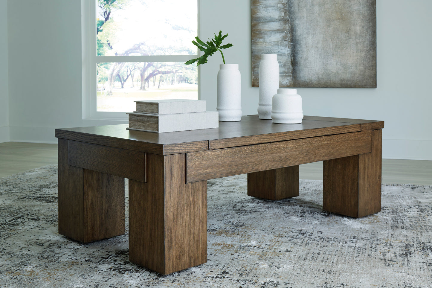 Rosswain Coffee Table Set (Lift Top Coffee Table + 2 End Tables)