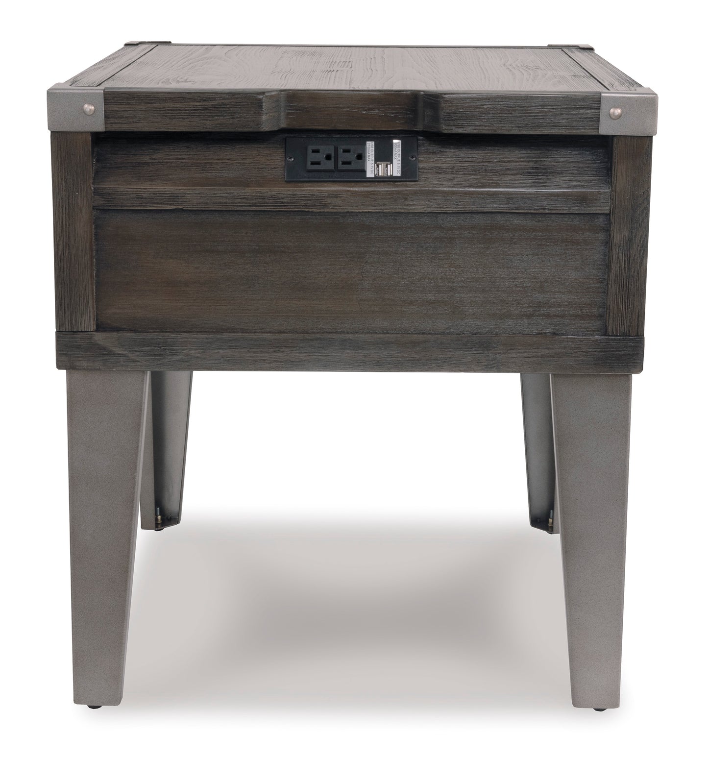 Todoe End Table With USB Ports & Outlets