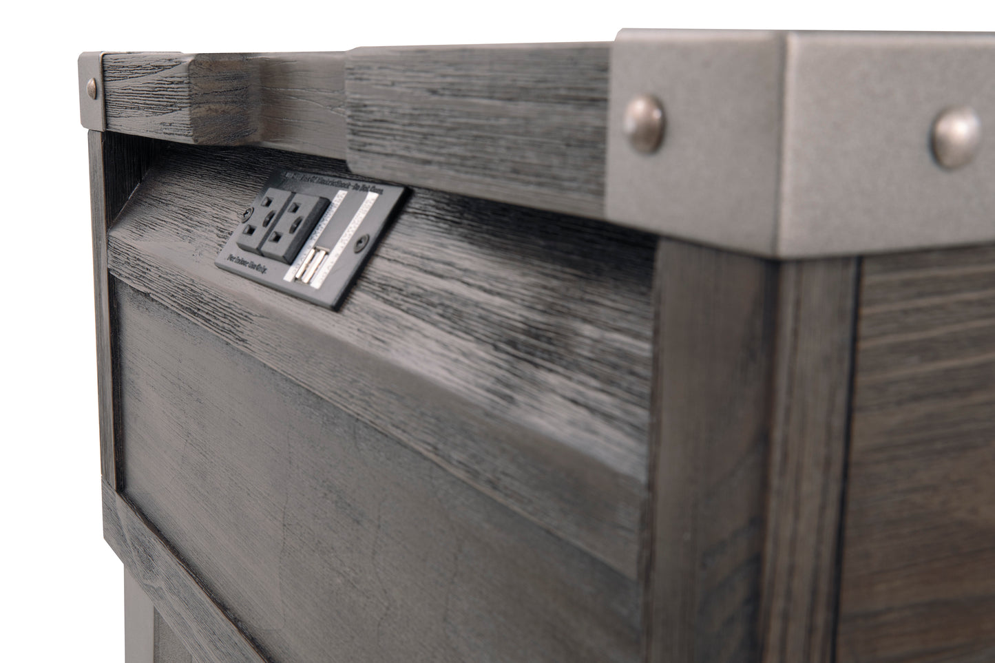 Todoe End Table With USB Ports & Outlets