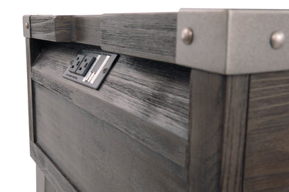 Todoe End Table With USB Ports & Outlets