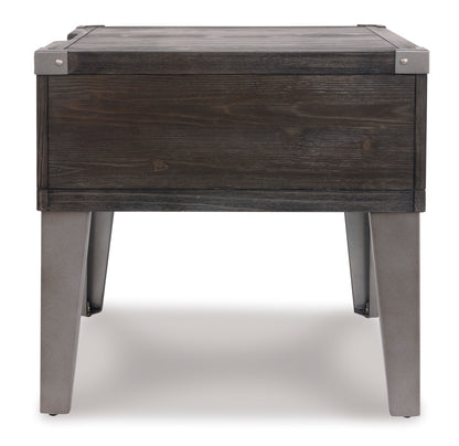 Todoe End Table With USB Ports & Outlets