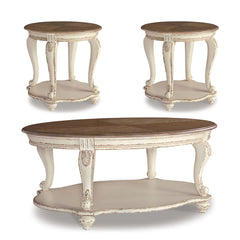 Realyn Coffee Table + 2 end table