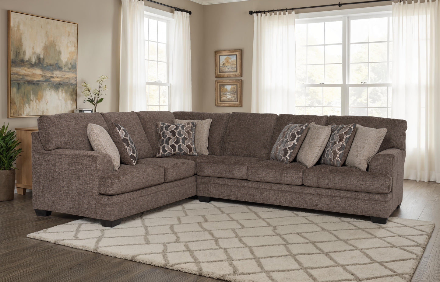 Avellin Sectional Sofa Set 2-Pieces