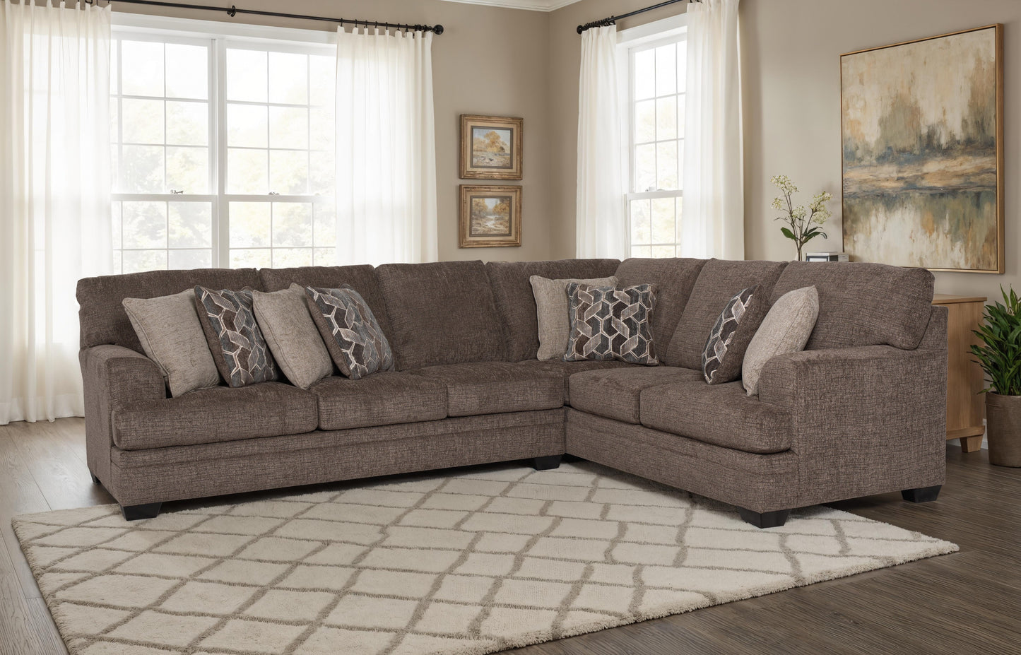 Avellin Sectional Sofa Set 2-Pieces