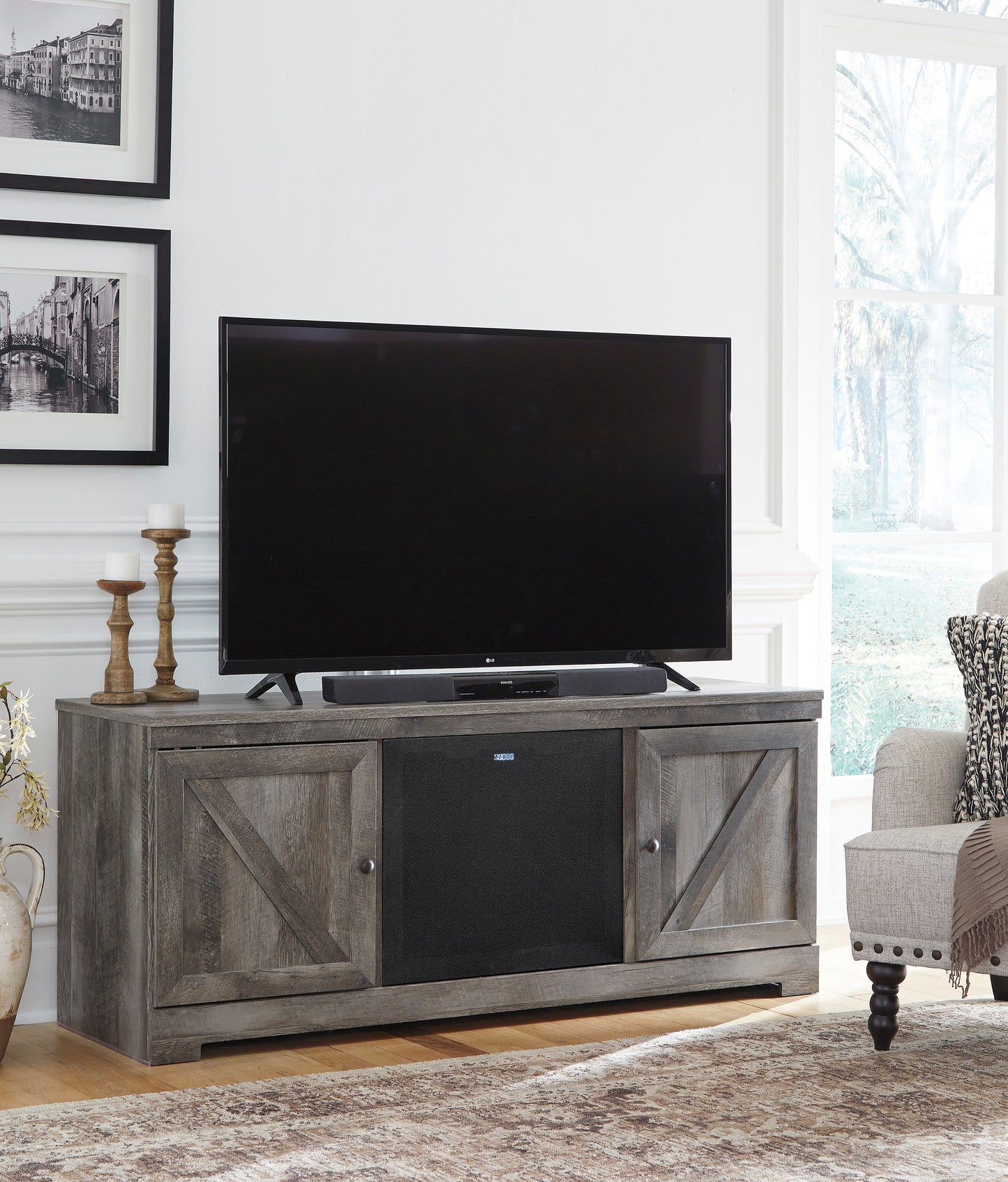 Wynnlow LG TV Stand With Fireplace Option