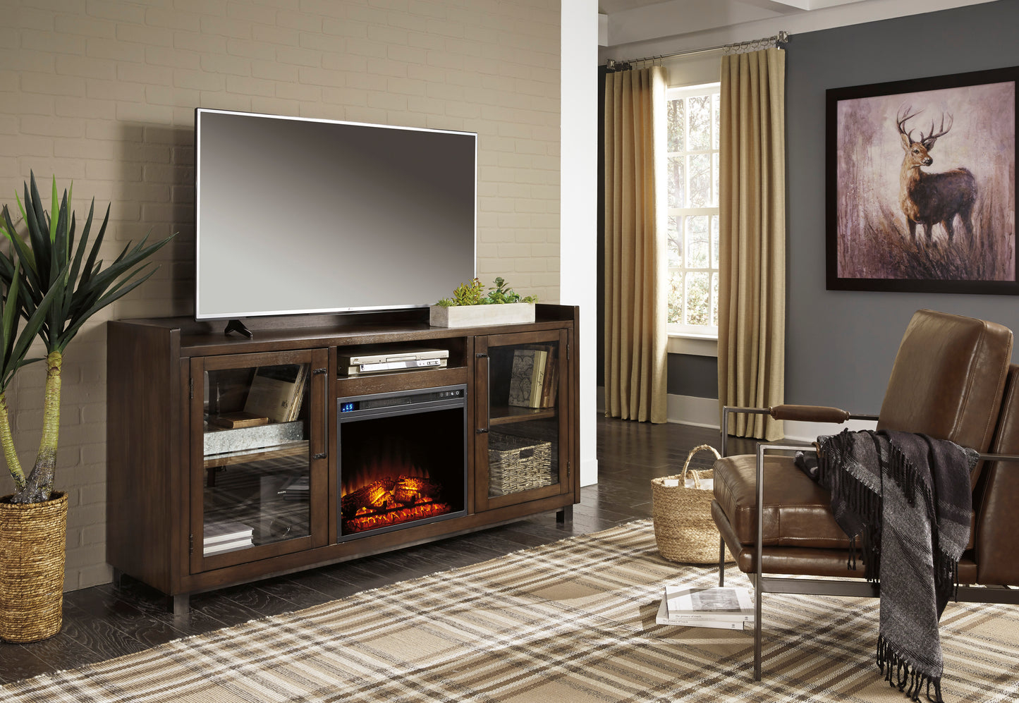 Starore XL TV Stand With Fireplace Option