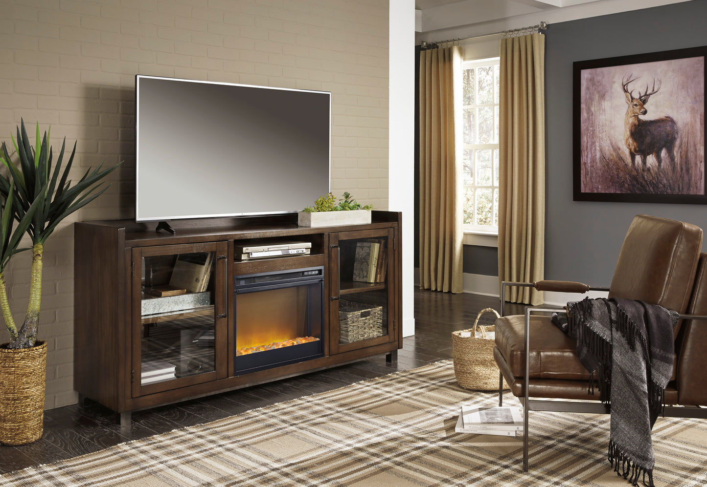 Starore XL TV Stand With Fireplace Option