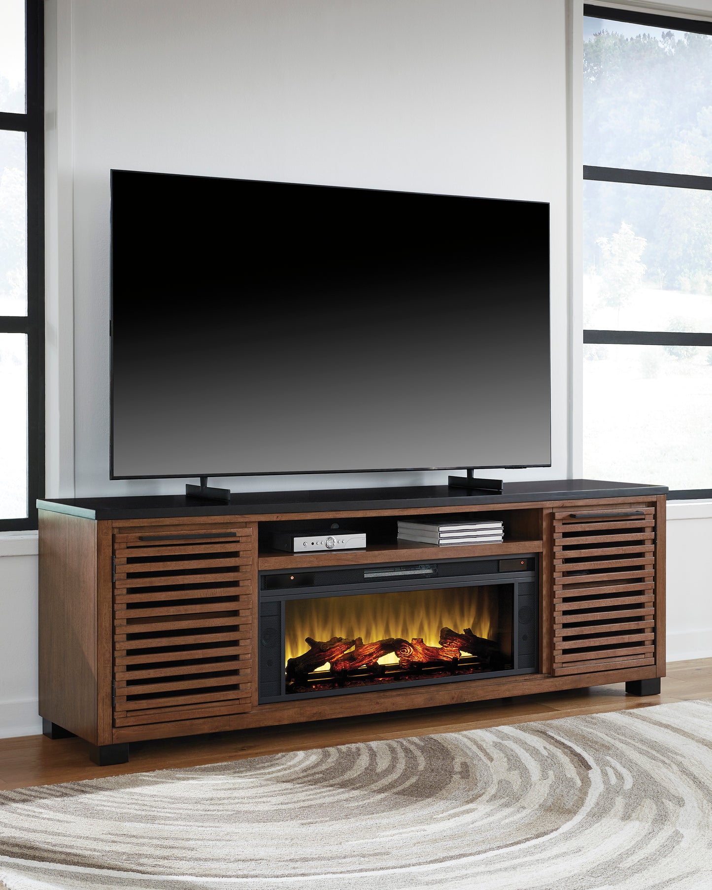 Kallari XL TV Stand With Fireplace Option
