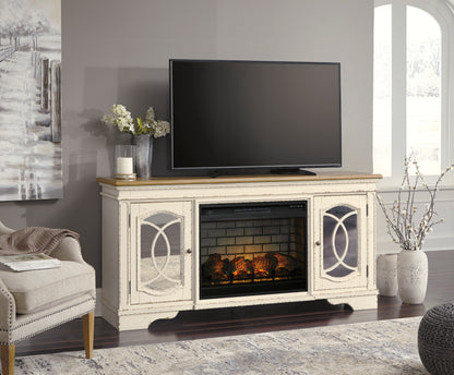 Realyn XL TV Stand With Fireplace Option