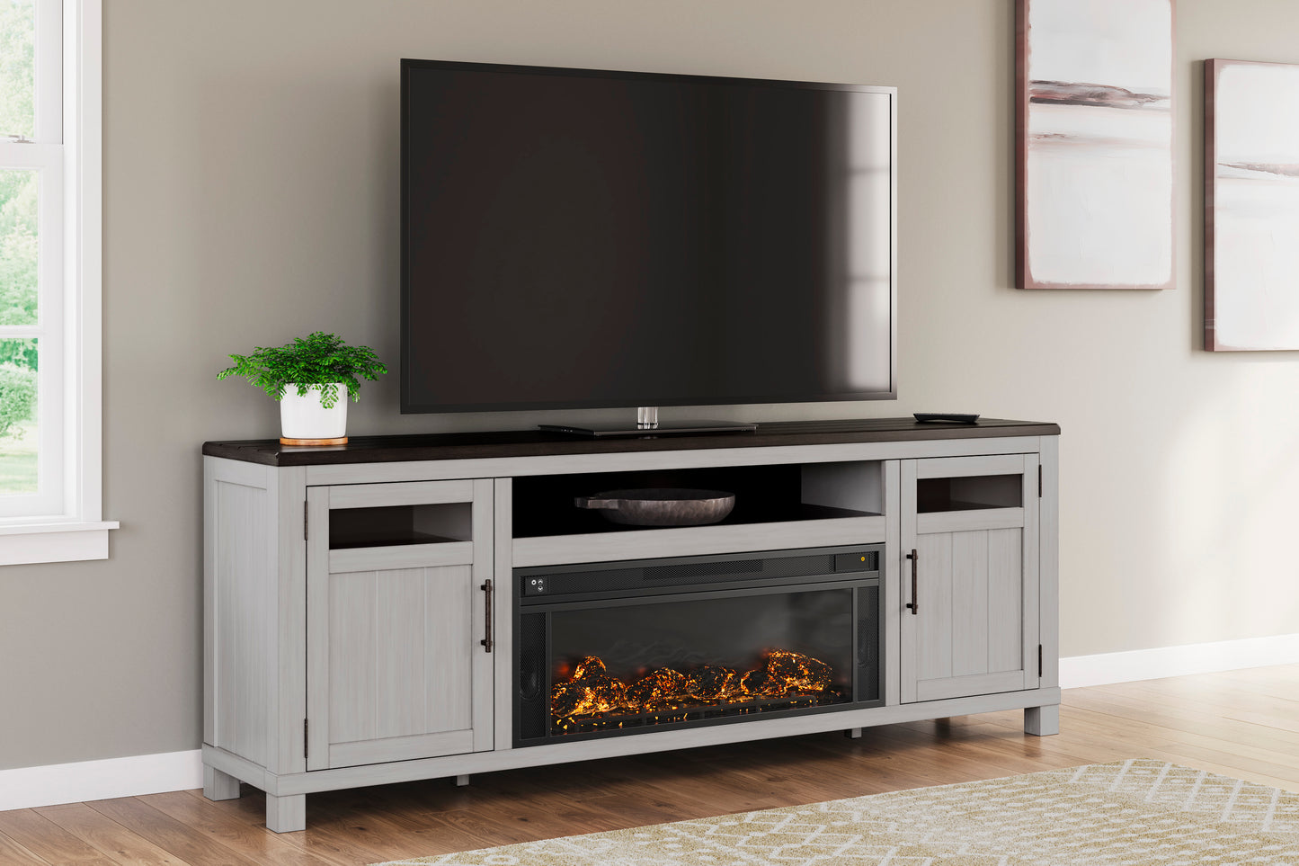 Dardorn XL TV Stand With Fireplace Option