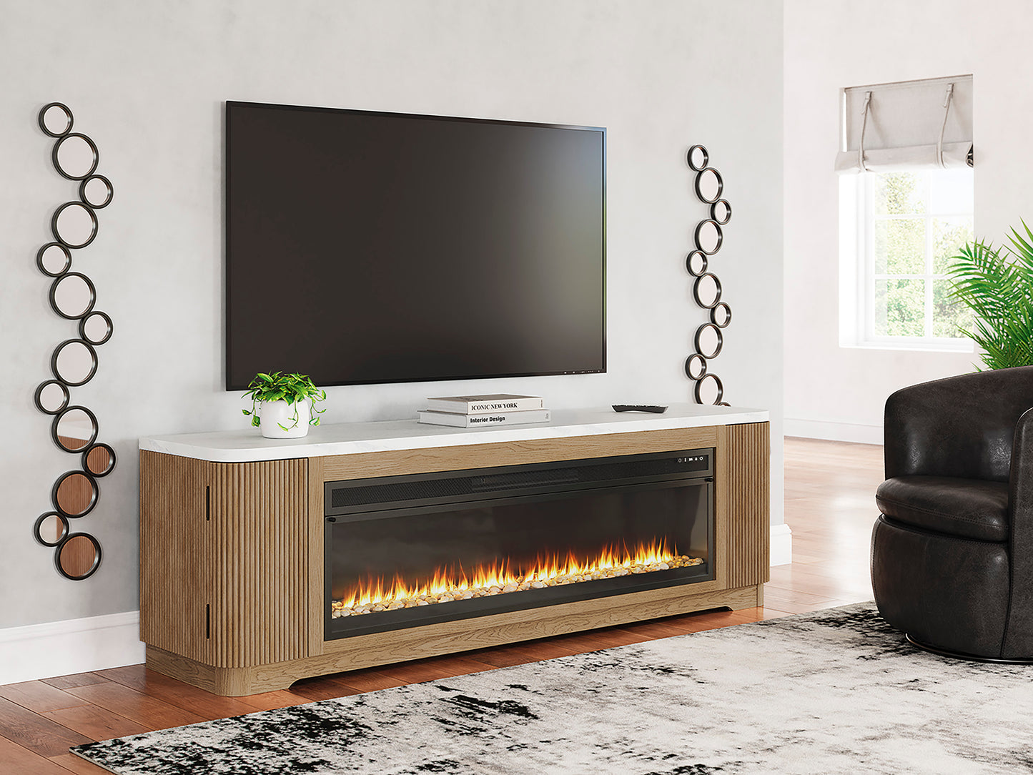 Camdill XL Tv Stand With Fireplace Option