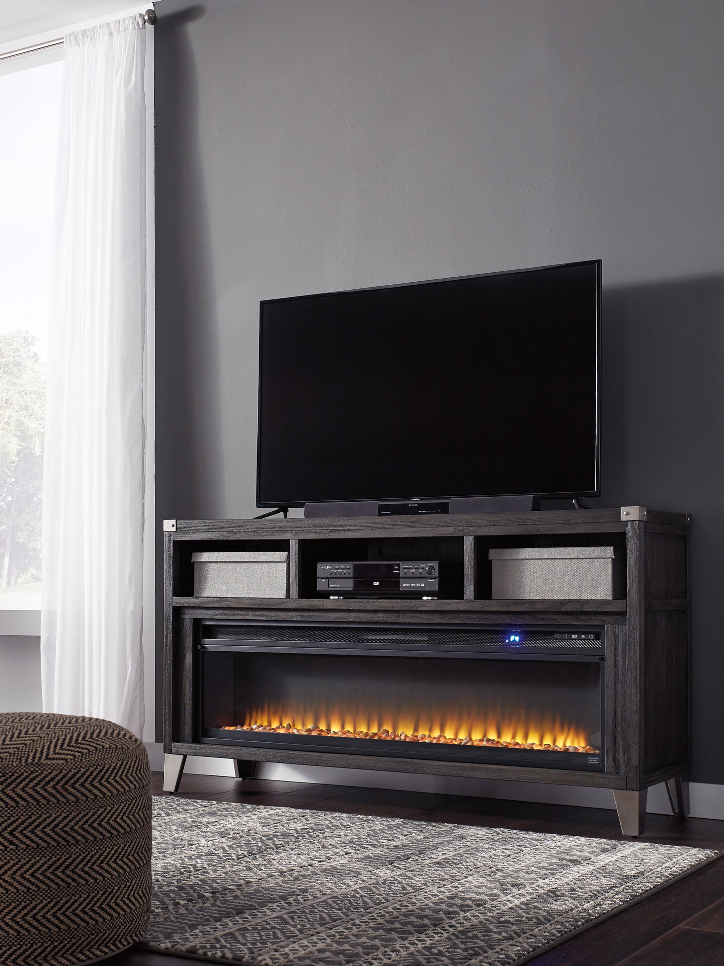 Todoe LG TV Stand With Fireplace Option