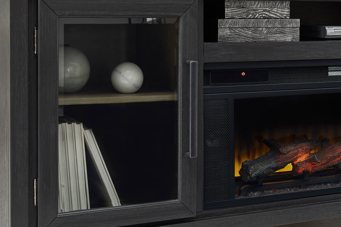 Foyland XL TV Stand With Fireplace Option
